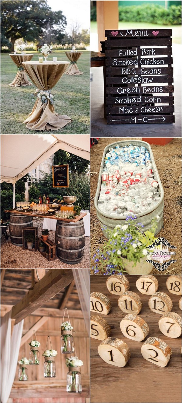 rustic country wedding decor ideas