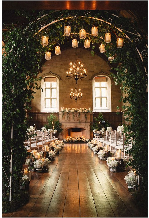 30+ Indoor Wedding Ceremony Arches and Aisle Ideas Hi