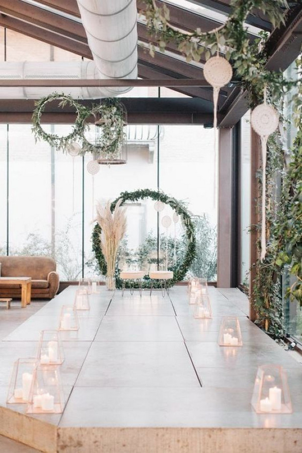 simple chic indoor wedding ceremony ideas
