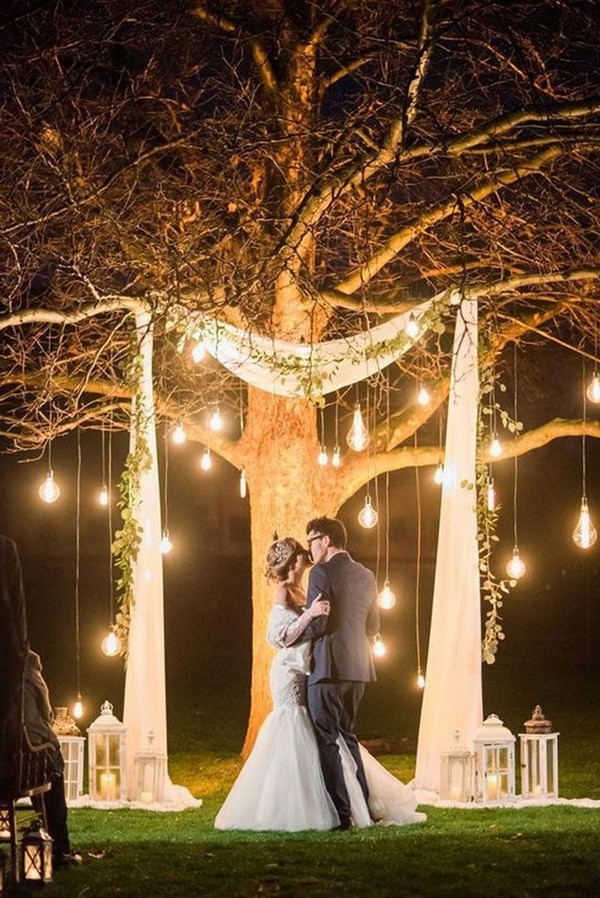 night wedding backdrop ideas with lights