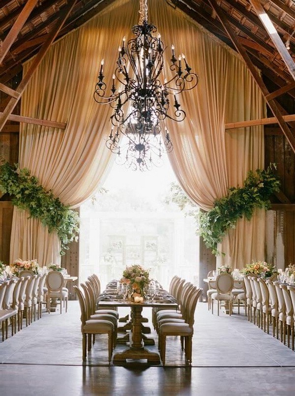 vintage barn wedding reception ideas
