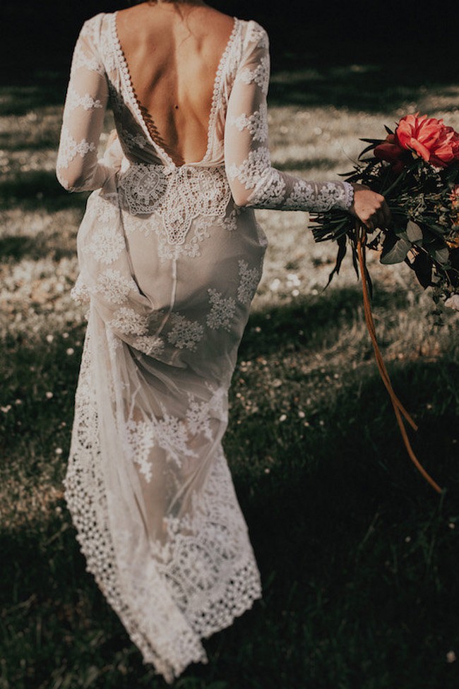 A FAVORITE Lisa Lace Bohemian Wedding Dress2