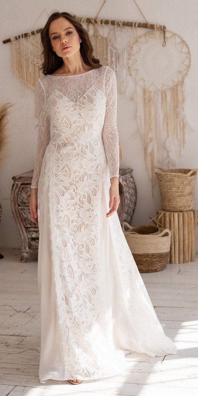 Long Sleeve Lace Wedding Dress2