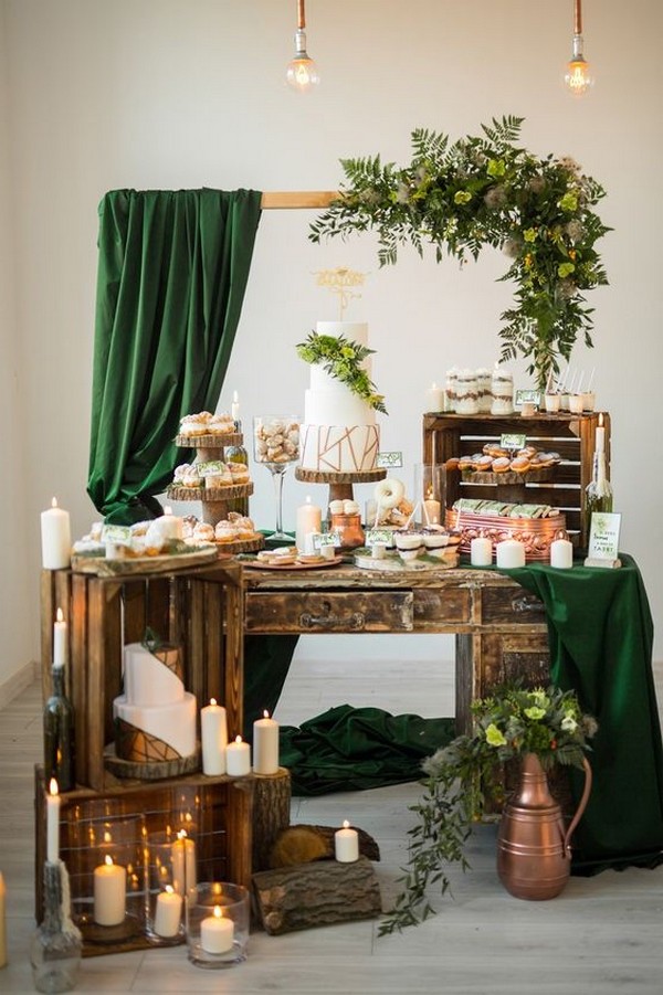 20 + Rustic Wedding Dessert Table Display Ideas for 2020 ...