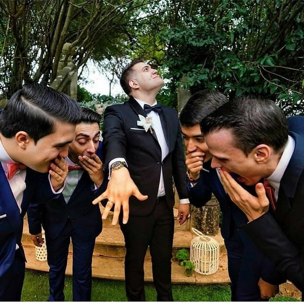 funny show off the ring groomsmen photo ideas