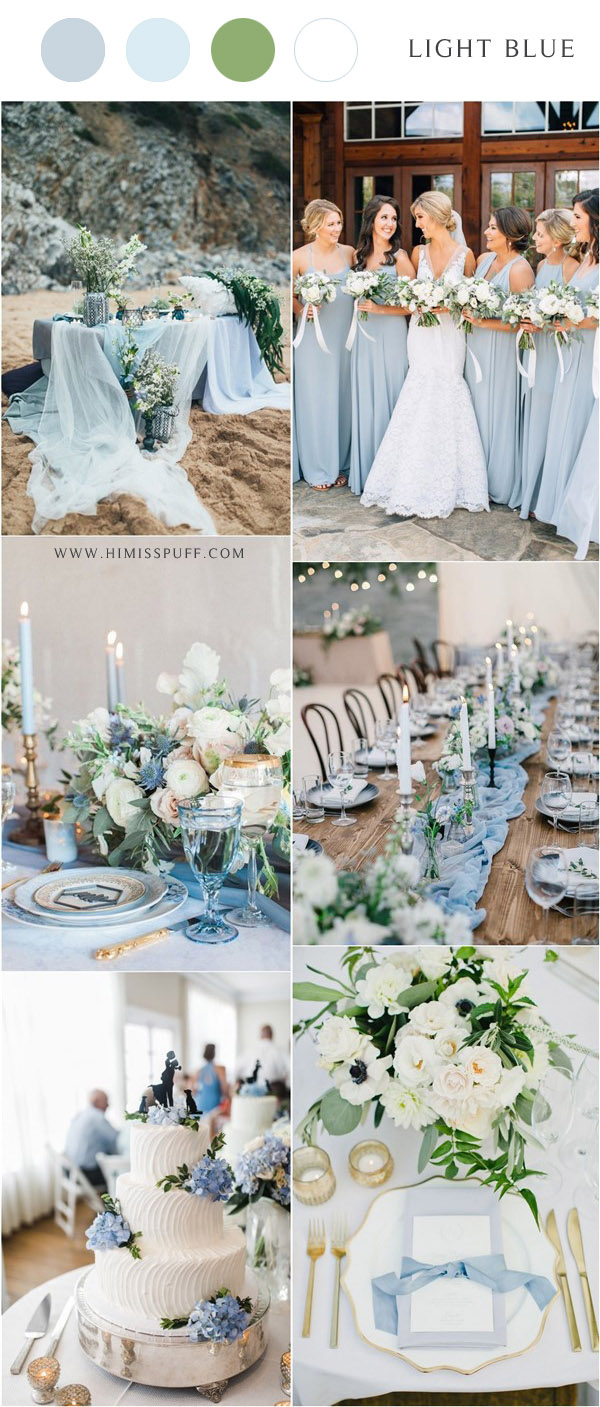 light blue wedding color ideas for spring summer wedding