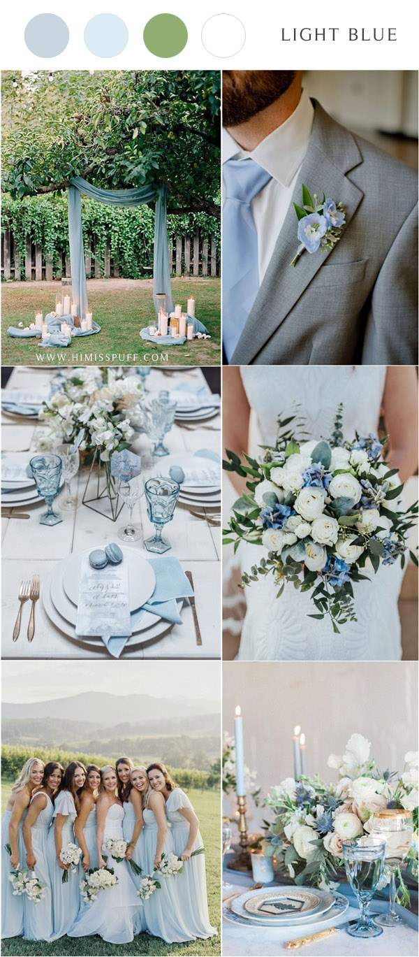 20 Light Blue Wedding Color Ideas for Spring Summer Wedding – Hi Miss Puff