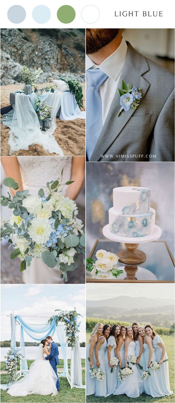 light blue wedding color ideas for spring summer wedding3