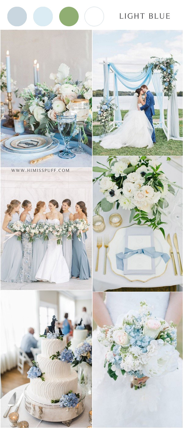 light blue wedding color ideas for spring summer wedding4