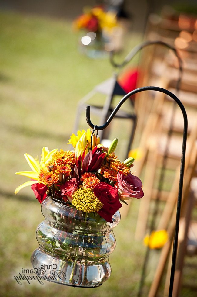 Fall Autumn wedding aisle ideas 6