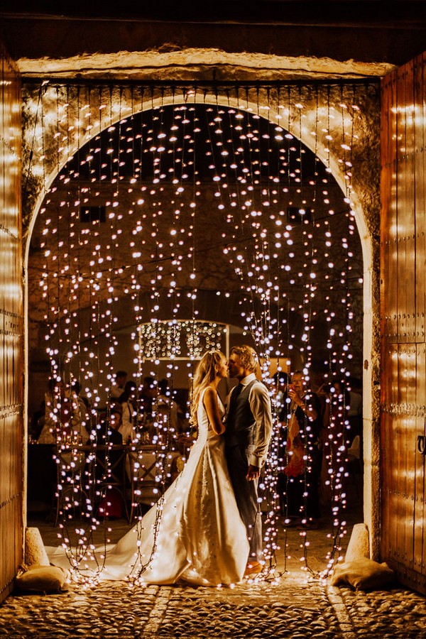 22 Night  Wedding  Ceremony  Aisles and Backdrops With Lights 