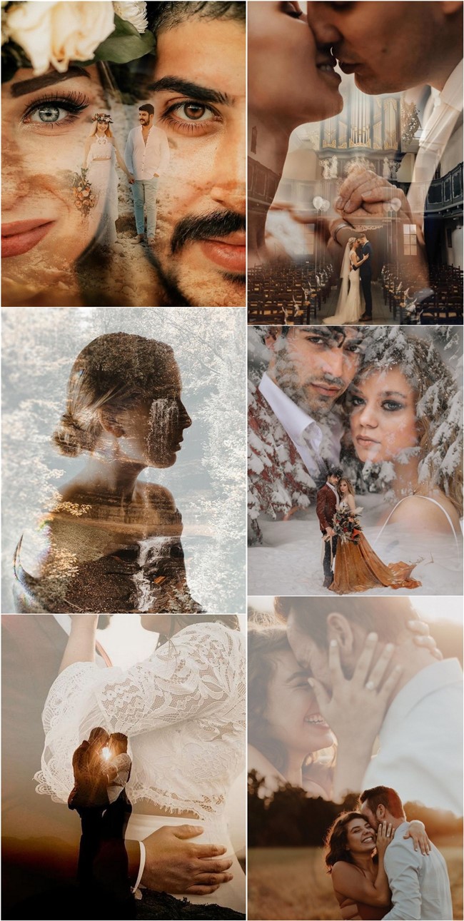 Double and Multiple Exposure Wedding Photos #wedding #weddingphotos #weddingideas
