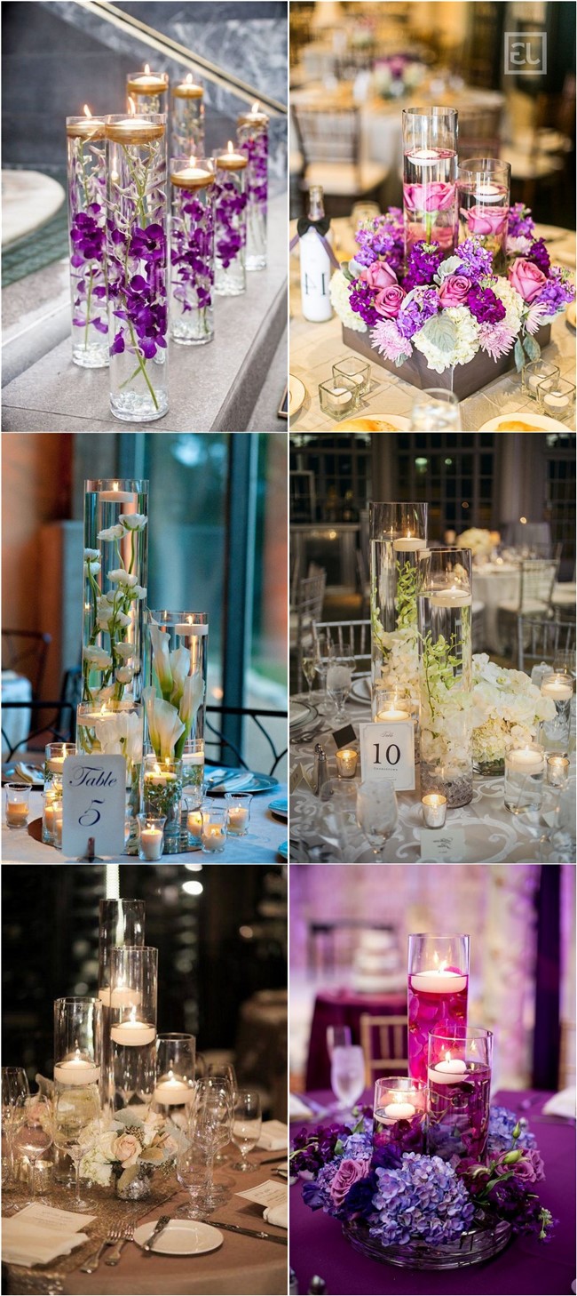 floating wedding centerpiece ideas with flowers and candles #wedding #weddingcenterpieces #centerpieces