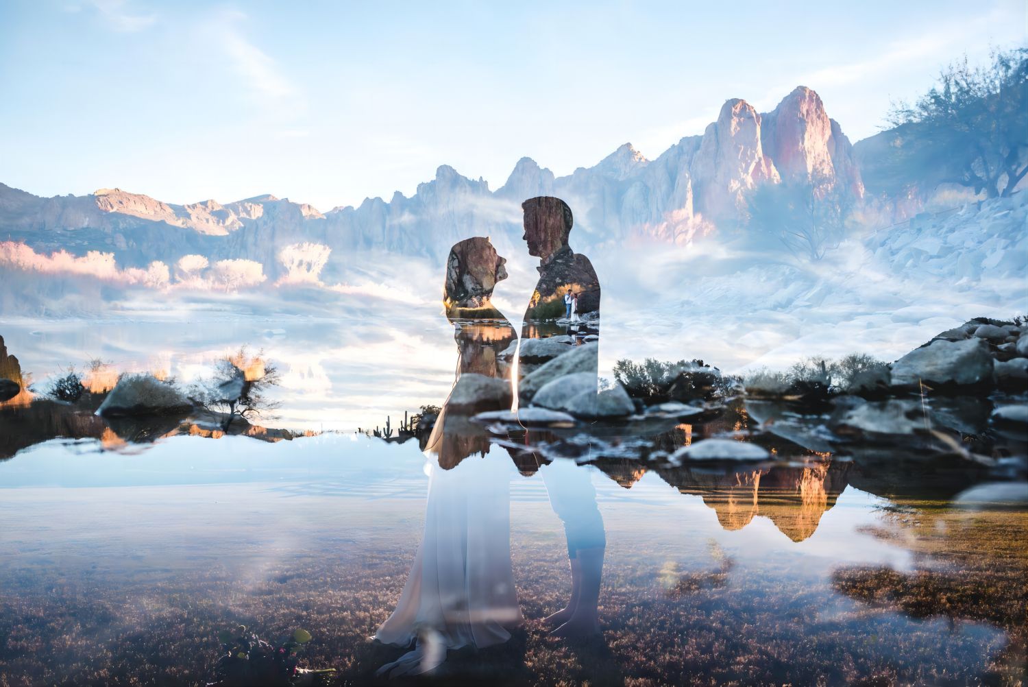 Double and Multiple Exposure Wedding Photos