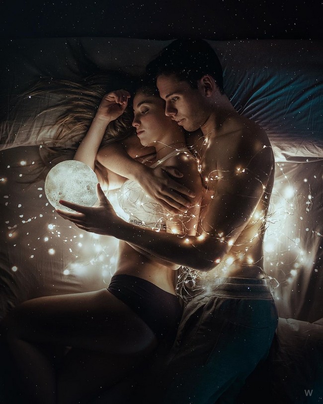 Night Engagement Photo Shoot Ideas with Lights 10