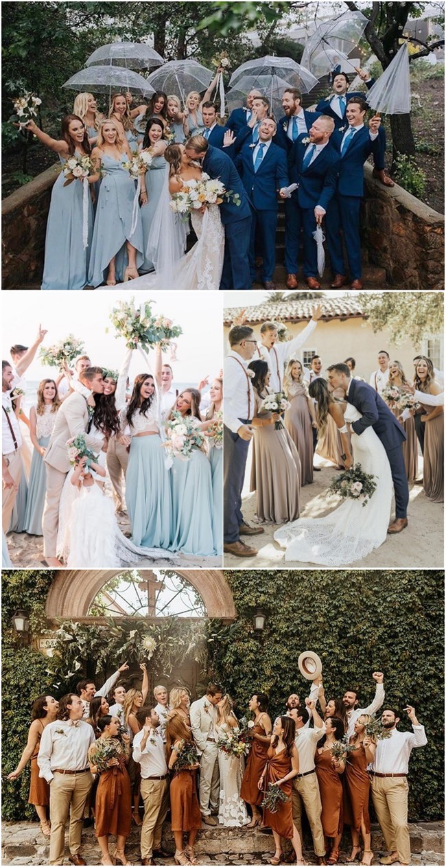 Wedding photos with bridesmaid and groomsmen #wedding #photo #weddingphotos #weddingideas