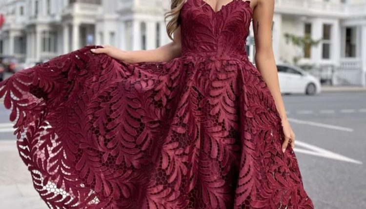 burgundy bridesmaid dresses lace