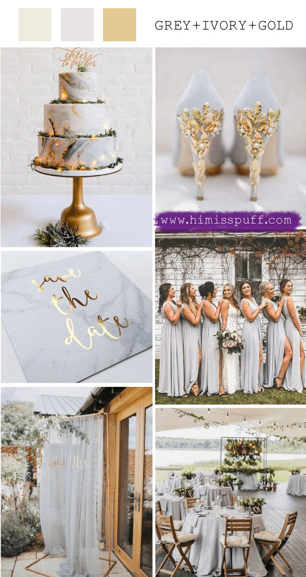ivory and gold march wedding colors