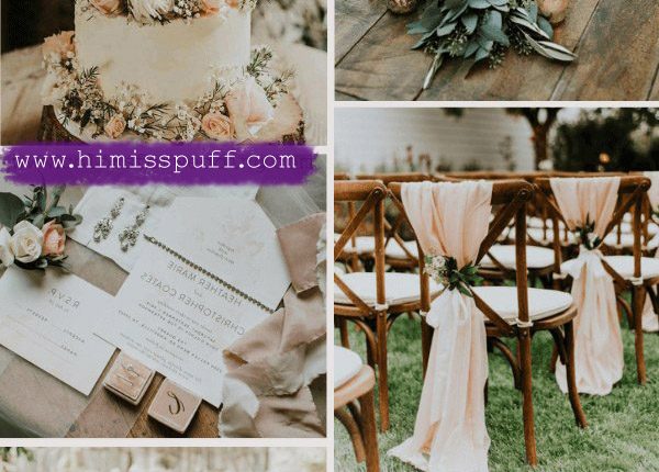 sage green and blush march wedding colors