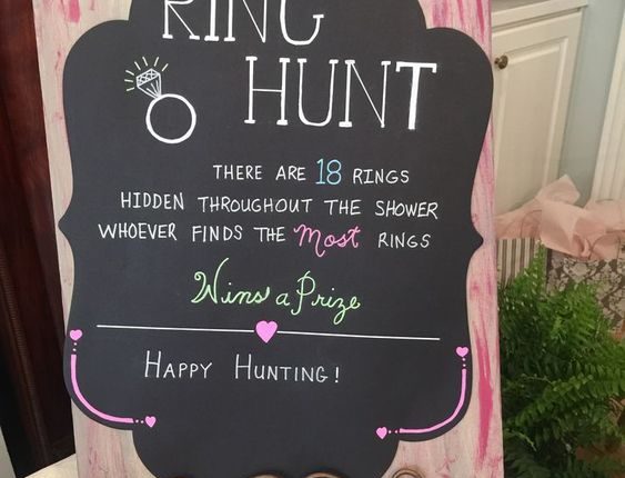 ring hunt wedding bridal shower game