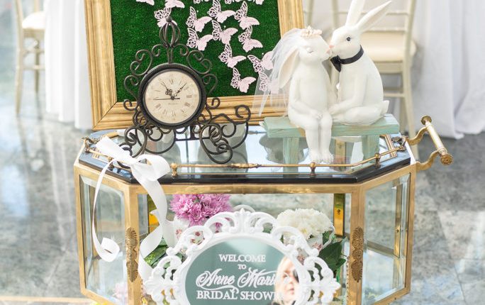 vintage bridal shower theme idea wonderland tea party