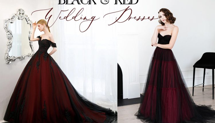 Black And Red Wedding Dress