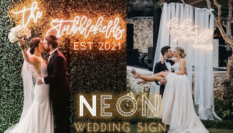Neon wedding sign ideas