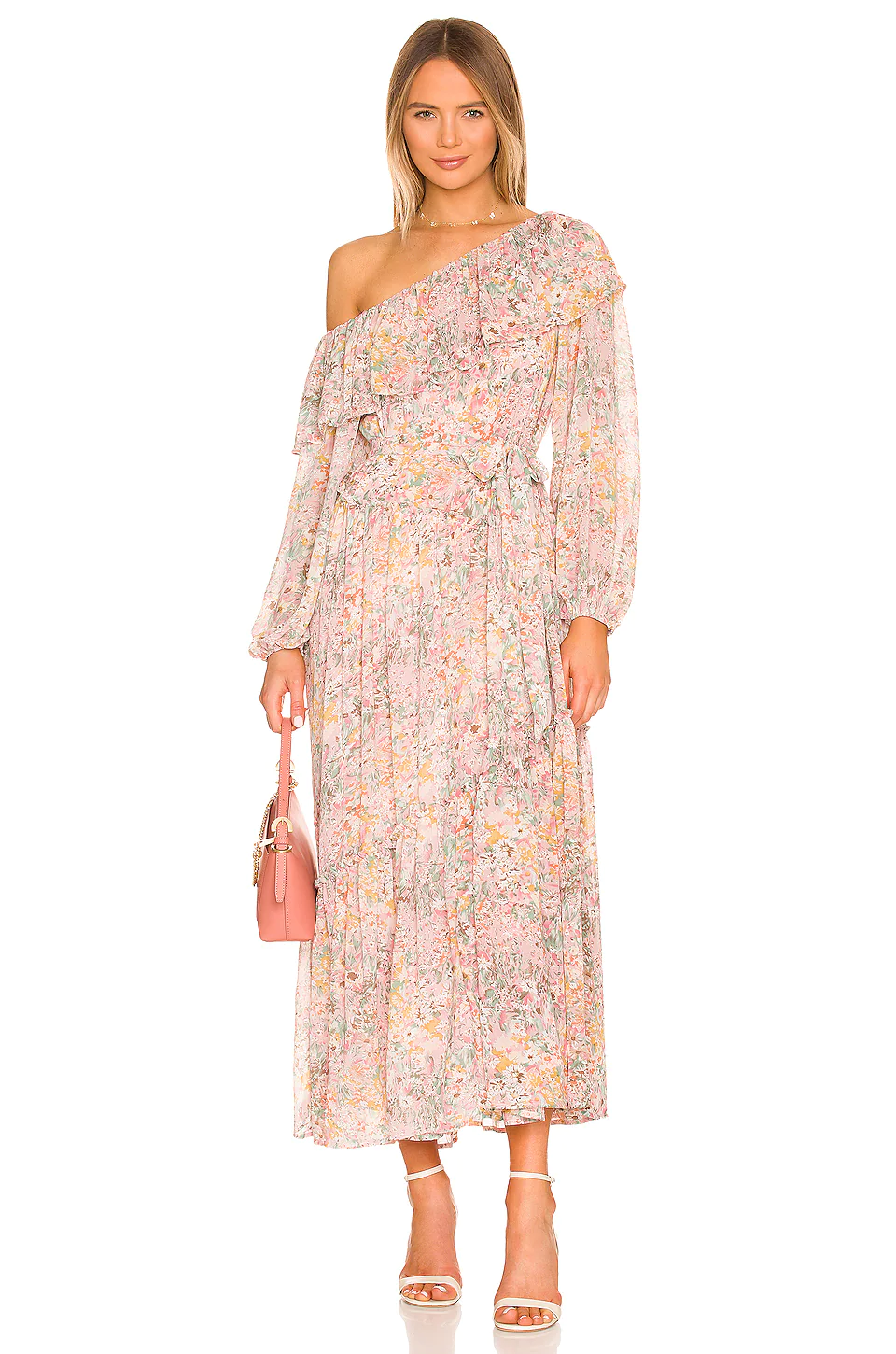 ASTR the Label Kaylani Dress in Pink Multi Floral