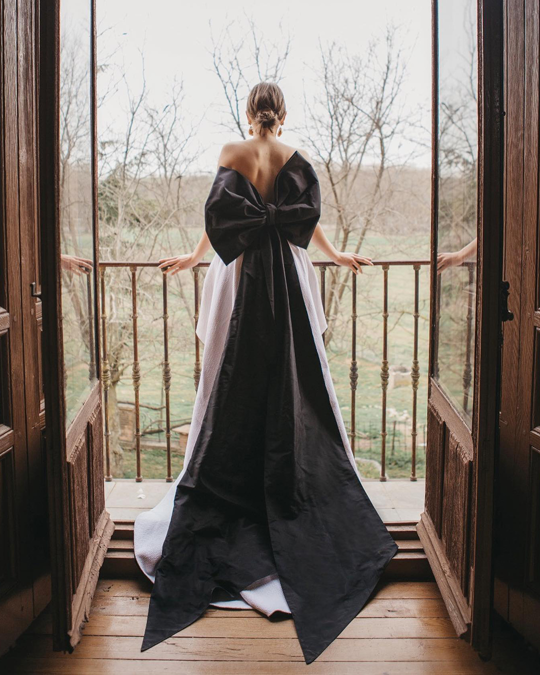 DUCHESS: Ivory Black Wedding Dress — IVORY BLACK