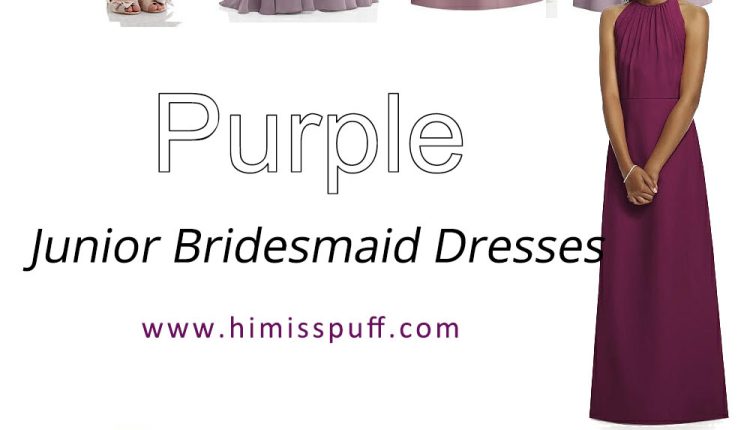 lavender mauve purple junior bridesmaid dresses