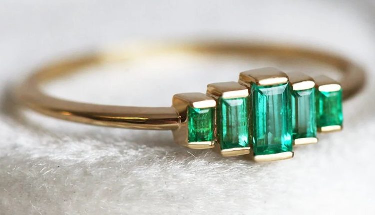 unique emerald engagement ring