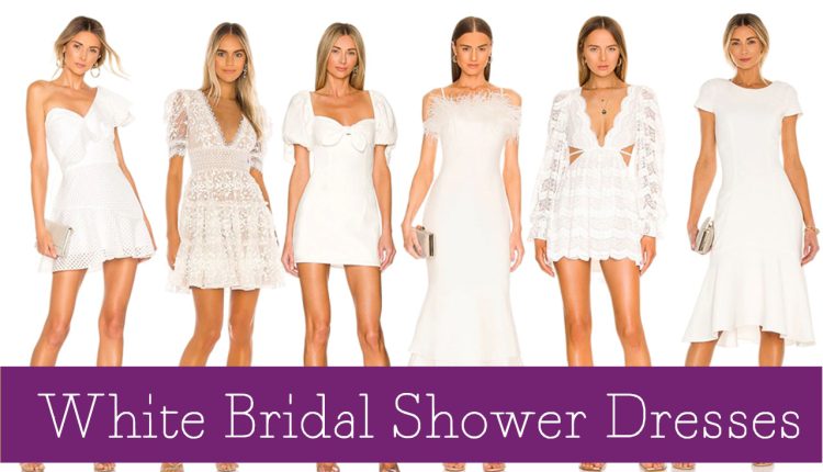 white bridal shower dresses