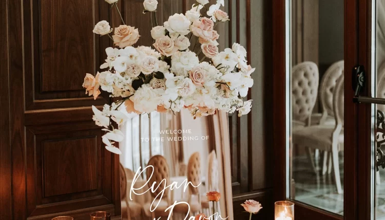 Rose Gold Mirror Acrylic Wedding Signage