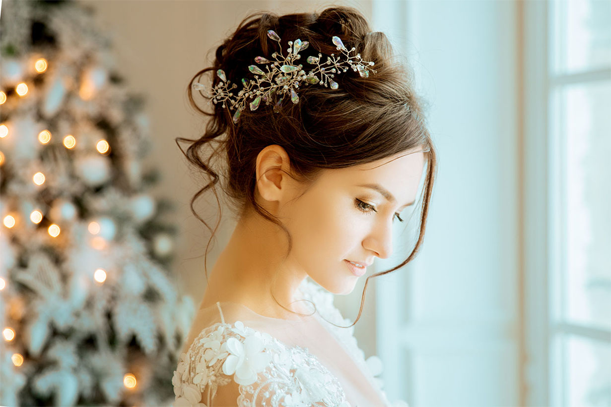 Bridal Hairstyles with Veils and Tiaras  Wedding hairstyles with crown  Princess wedding dresses Ball gowns wedding