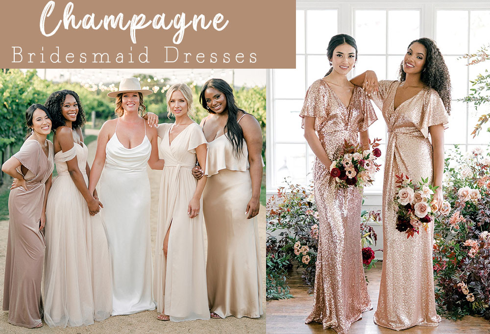 ❤️ 18 Best Champagne Bridesmaid Dresses 2023 - Hi Miss Puff