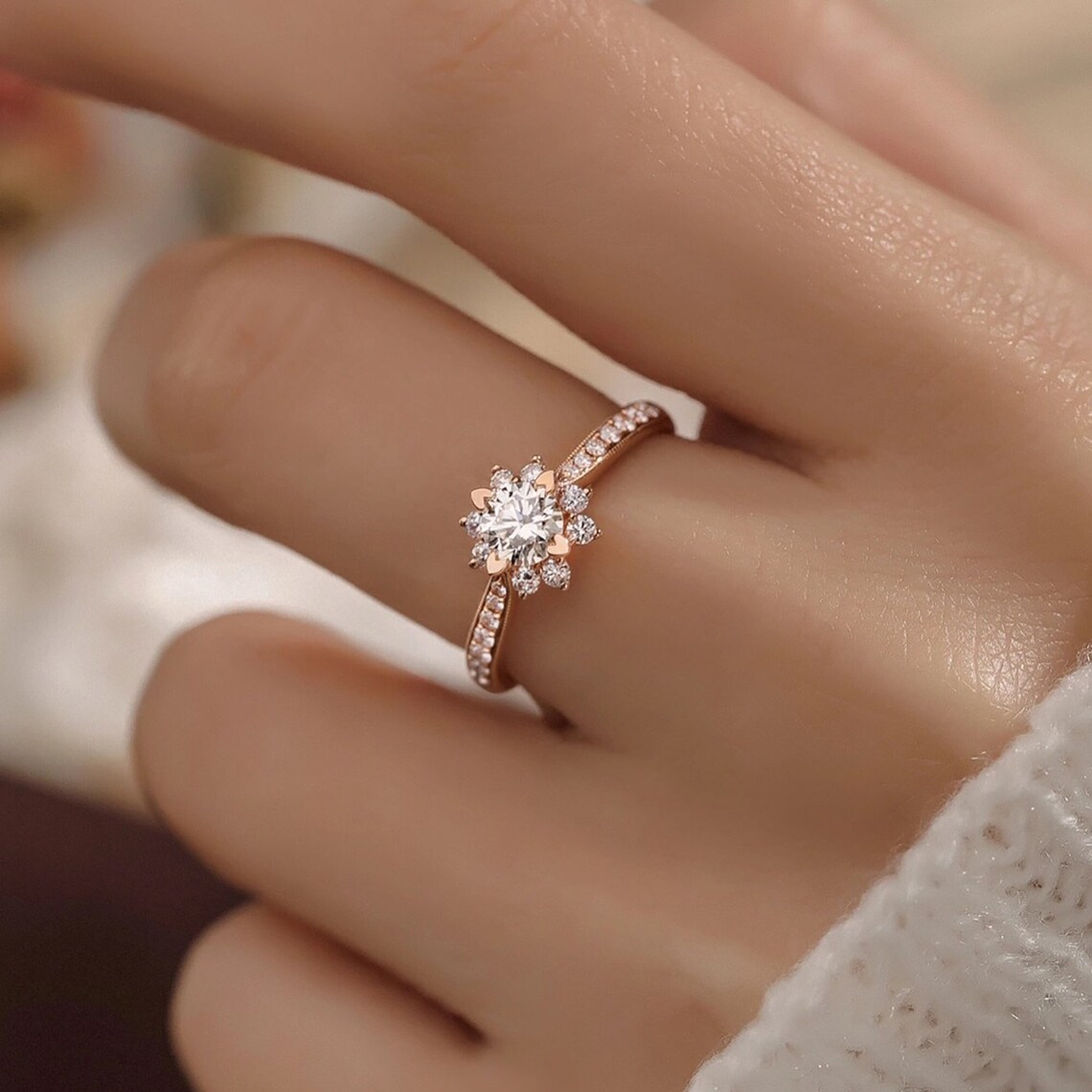 Amazon.com: CHWLNJN 18K Gold Youth Girl Simple Diamond Ring Exquisite  Princess Cut Zircon Ring Eternal Engagement Wedding Ring Stackable Diamond  Ring Ladies Fashion Jewelry (8)